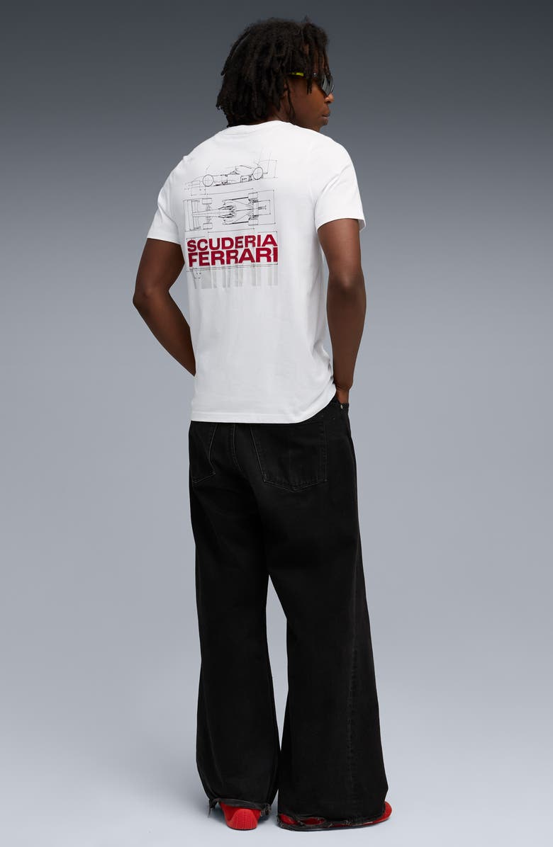 PUMA Scuderia Ferrari Sportswear Car Graphic T-Shirt, Alternate, color, Puma White