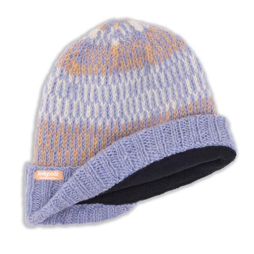 Feelgoodz Artisan Hand-knit Adirondack Cap In Purple
