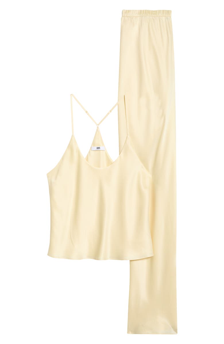 Lunya Washable Silk Bias Cut Cami Pajamas, Alternate, color, French Butter