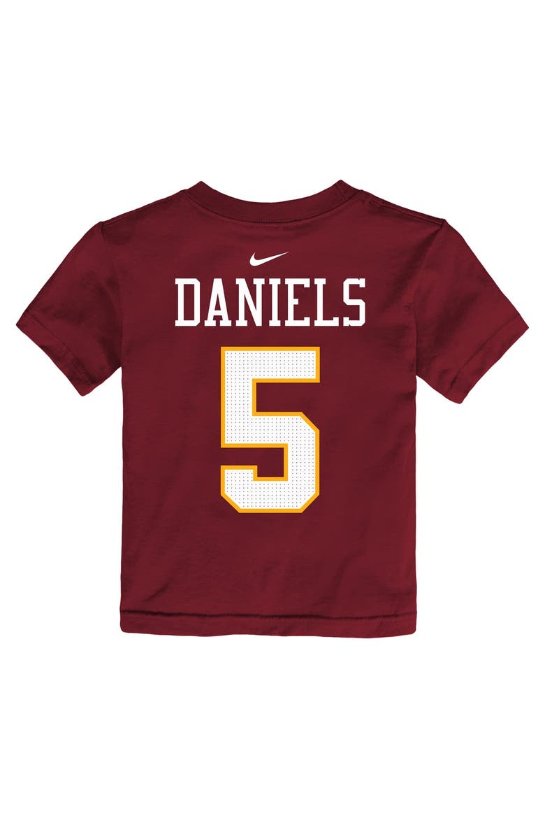 Toddler Nike Jayden Daniels Burgundy Washington Commanders Name & Number T-Shirt, Alternate, color, Burgundy