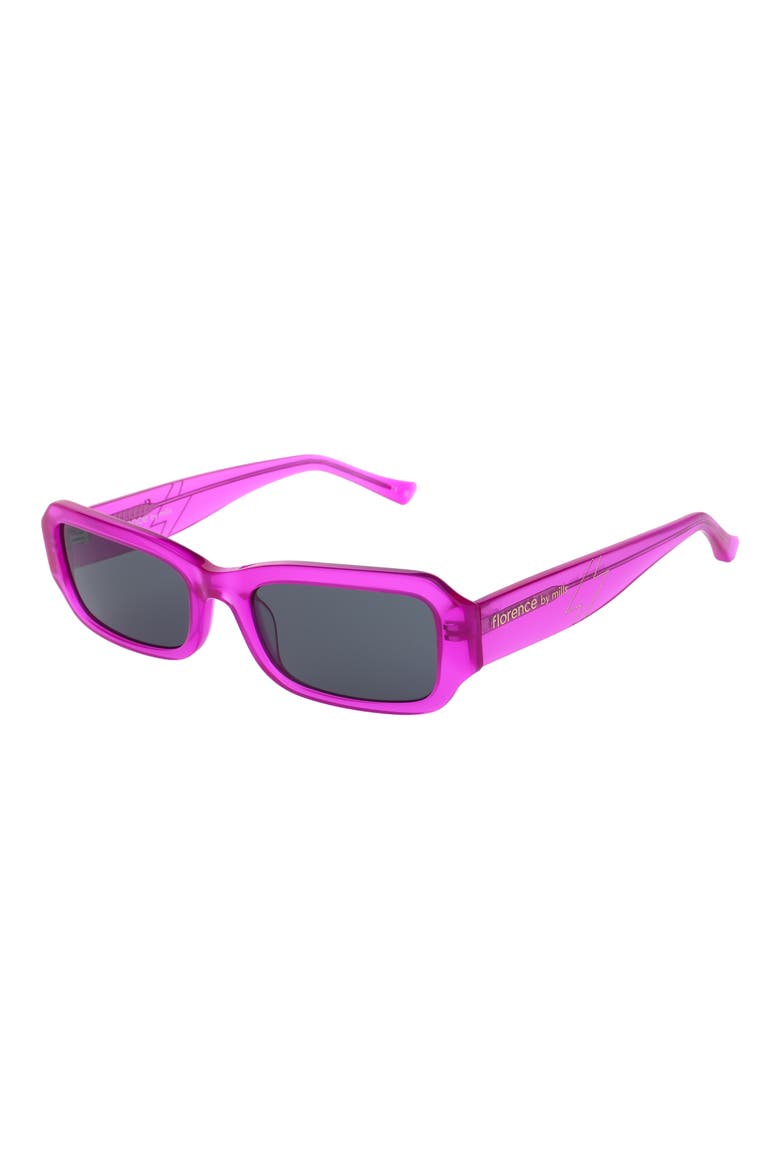 54mm Rectangular Sunglasses, Alternate, color, FUCHSIA