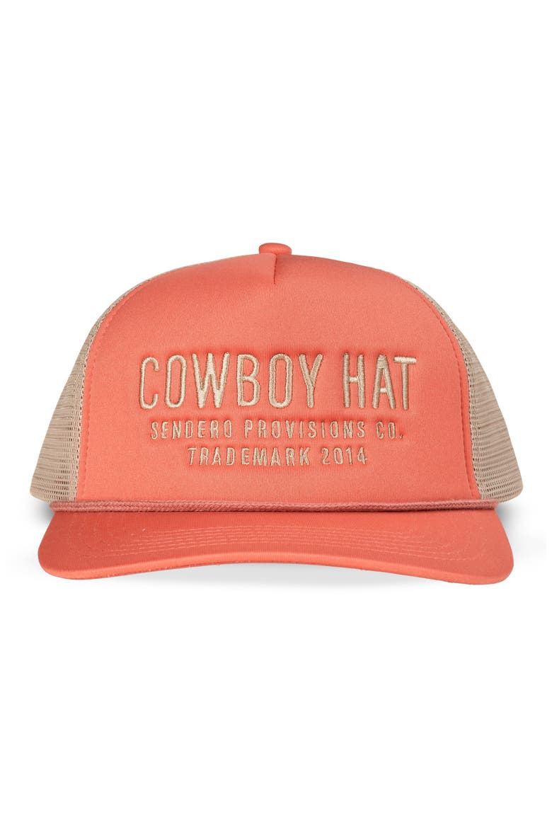 Cowboy Trucker Hat, Alternate, color, PINK