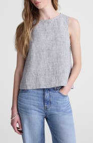 Madewell Pleated Linen Shell Top