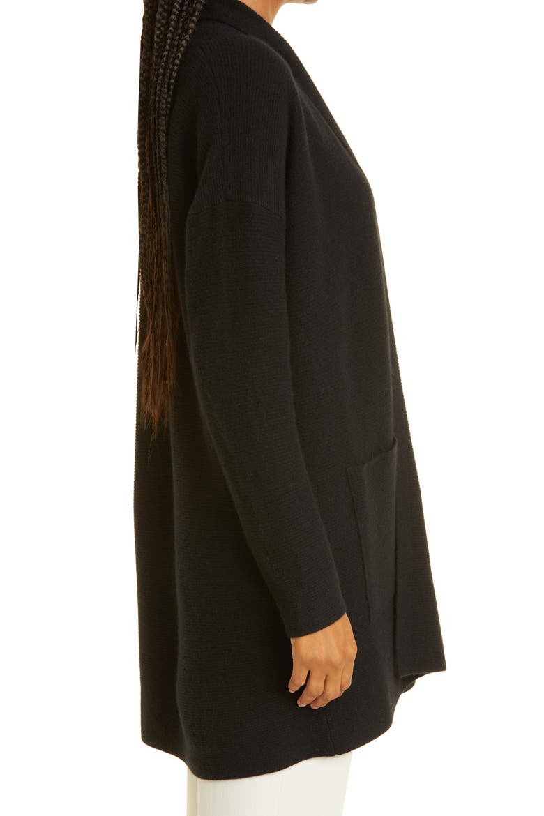 Cashmere Cardigan, Alternate, color, BLACK