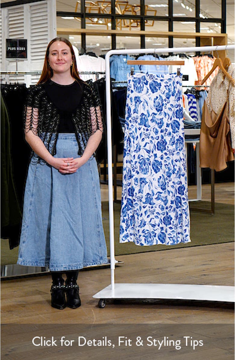 Claud Floral Maxi Skirt, sales video thumbnail