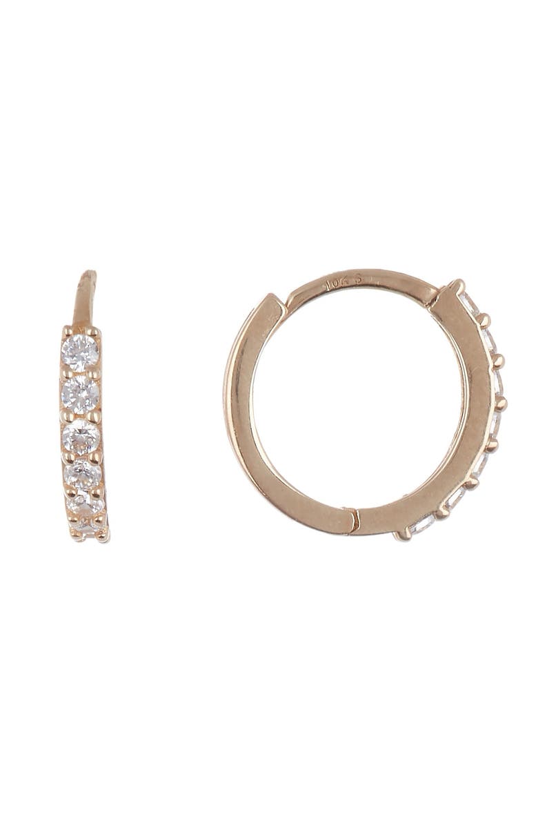 CANDELA JEWELRY Swarovski Cubic Zirconia Huggie Hoop Earrings, Main, color, 