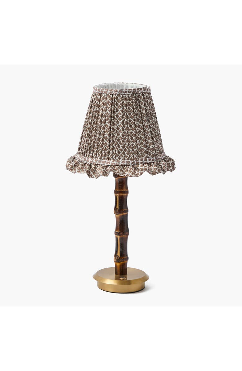 Mrs. Alice Chocolate Lotus Ruffle Lampshade, Alternate, color, Brown