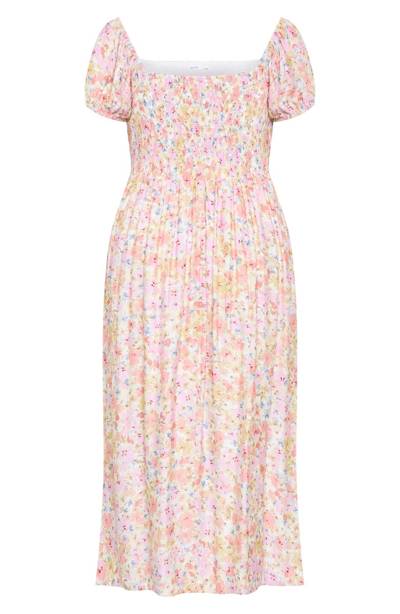 City Chic Amalie Floral Midi Dress, Alternate, color, Vintage Ditsy