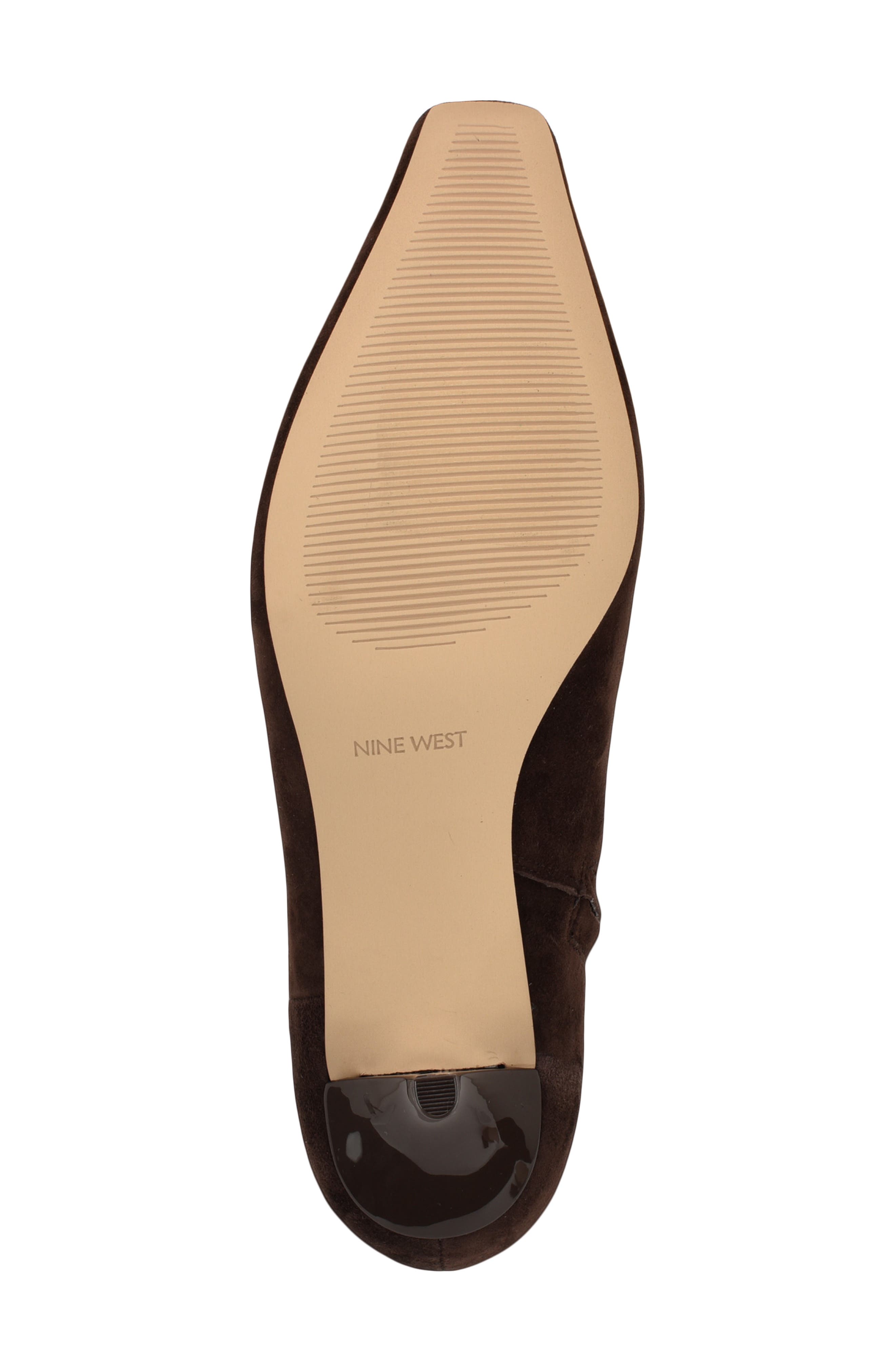 Nine West Hermena Kitten Heel Bootie, Alternate, color, Dark Brown