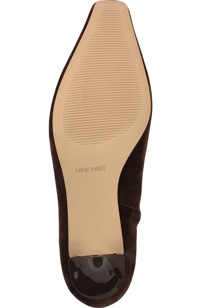 Nine West Hermena Kitten Heel Bootie, Alternate, color, Dark Brown