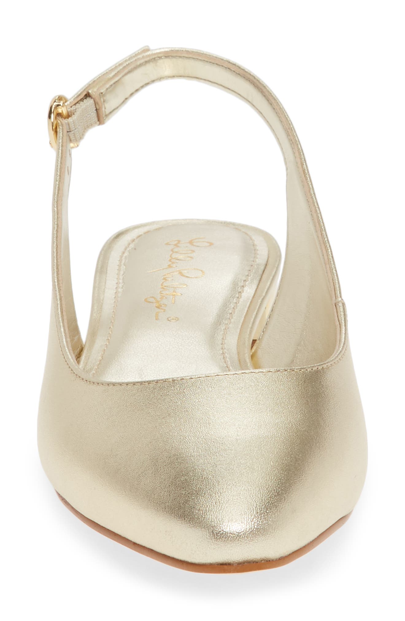 Lilly Pulitzer<sup>®</sup> Ella Metallic Slingback Flat, Alternate, color, 