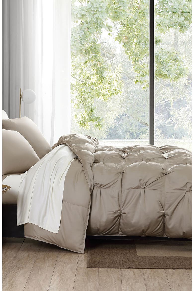 Bubble Comforter, Alternate, color, TAUPE