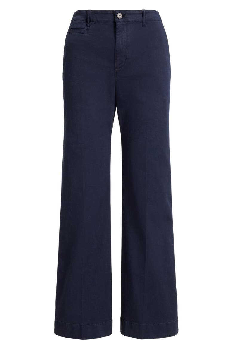 Kendis Stretch Cotton Flare Leg Pants, Alternate, color, LAUREN NAVY