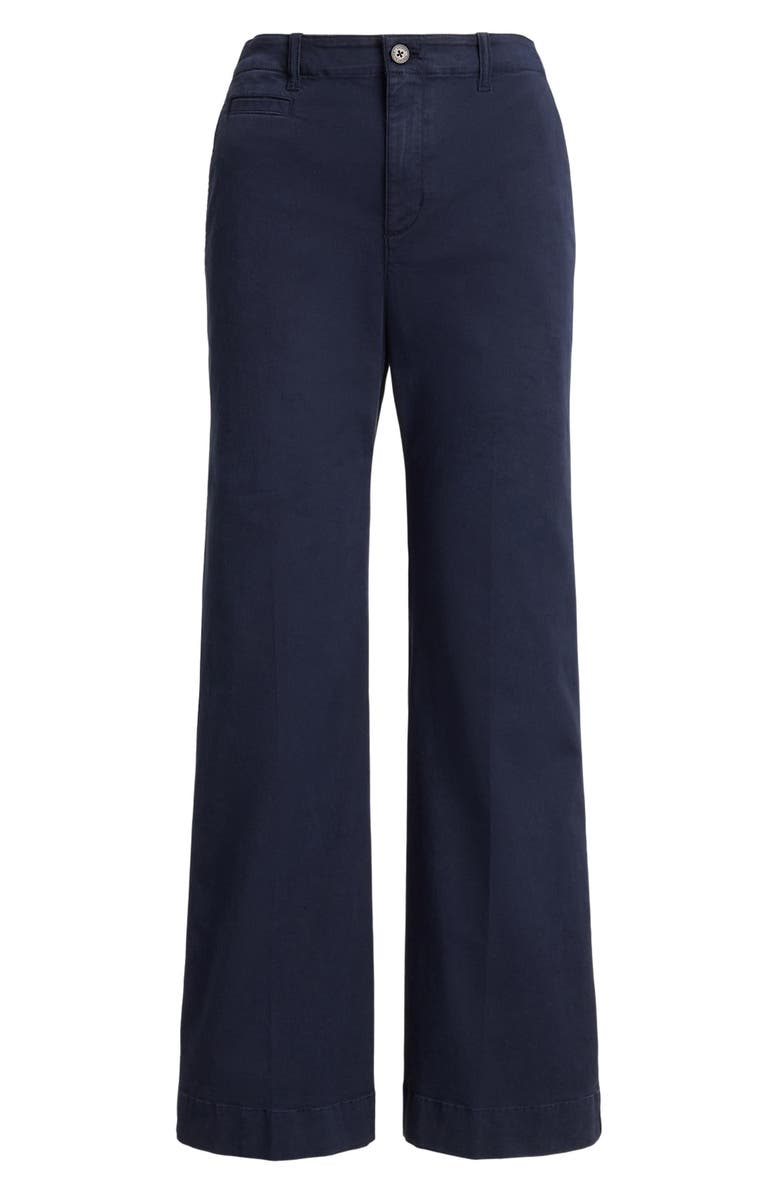 Lauren Ralph Lauren Kendis Stretch Cotton Flare Leg Pants, Alternate, color, Lauren Navy