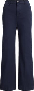 Lauren Ralph Lauren Kendis Stretch Cotton Flare Leg Pants