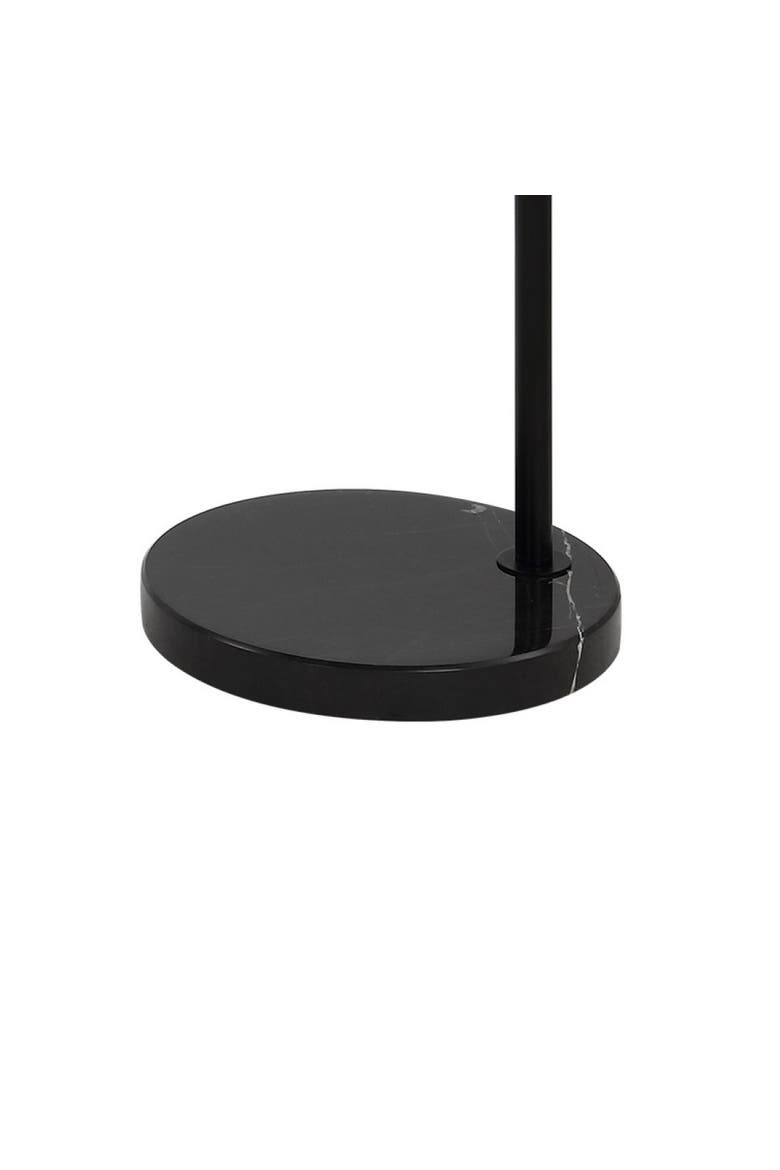 Collier Industrial Vintage Head-and-Height-Adjustable Iron LED Arc Floor Lamp with Smart Bulb, Alternate, color, Black