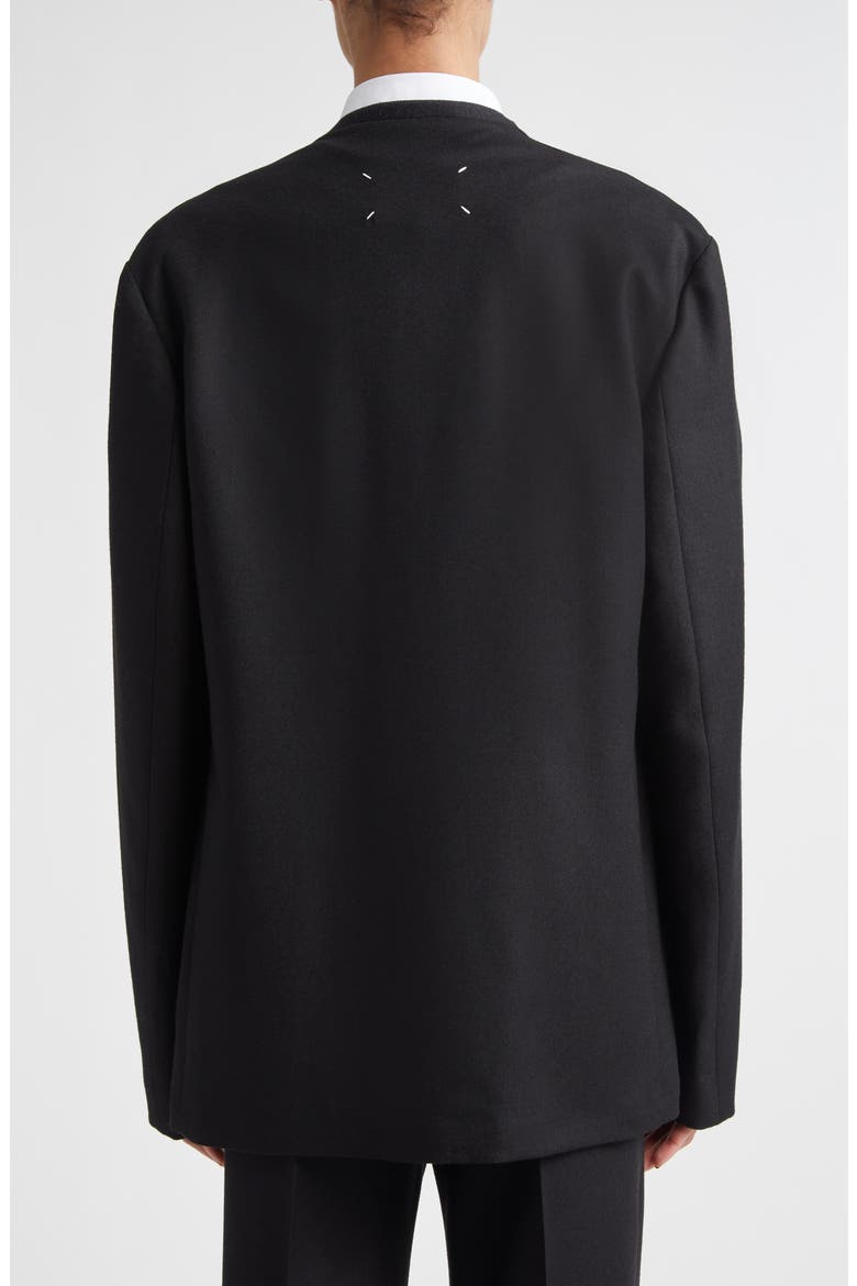 Minimal Virgin Wool Blazer, Alternate, color, BLACK