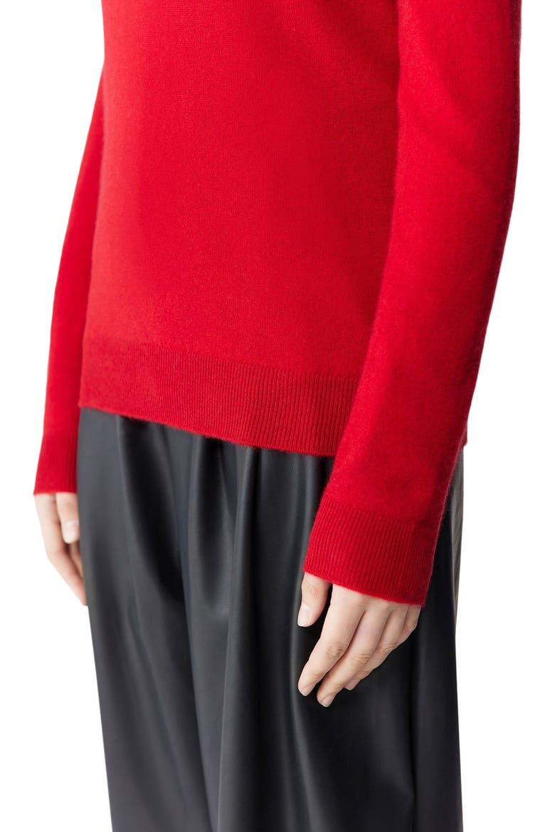 Essential Cashmere Crewneck Sweater, Alternate, color, haute red