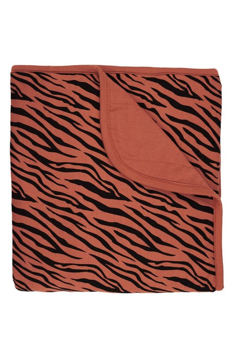 Rust Tiger Baby Blanket