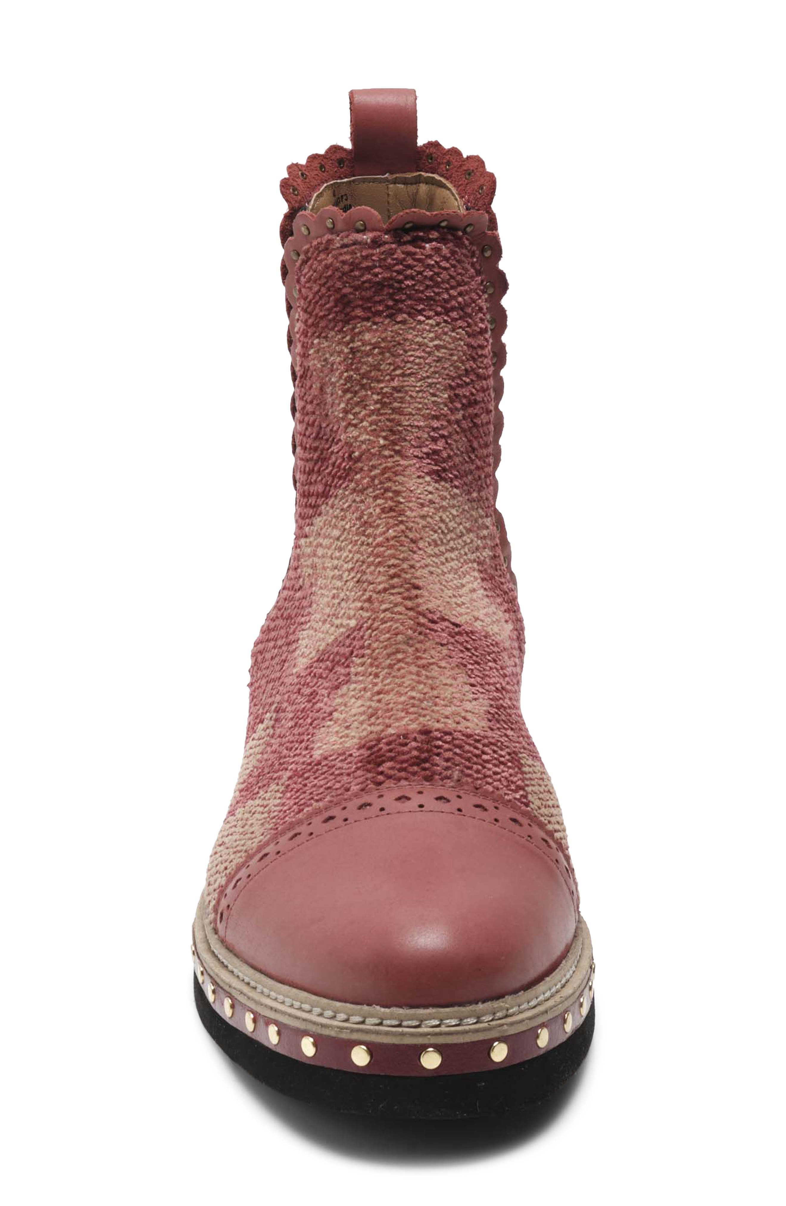 Atlas Chelsea Bootie, Alternate, color, BURGUNDY