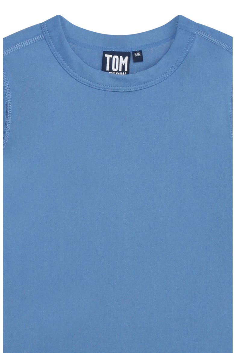 Kids' Short Sleeve Rashguard, Alternate, color, MARINE BLUE