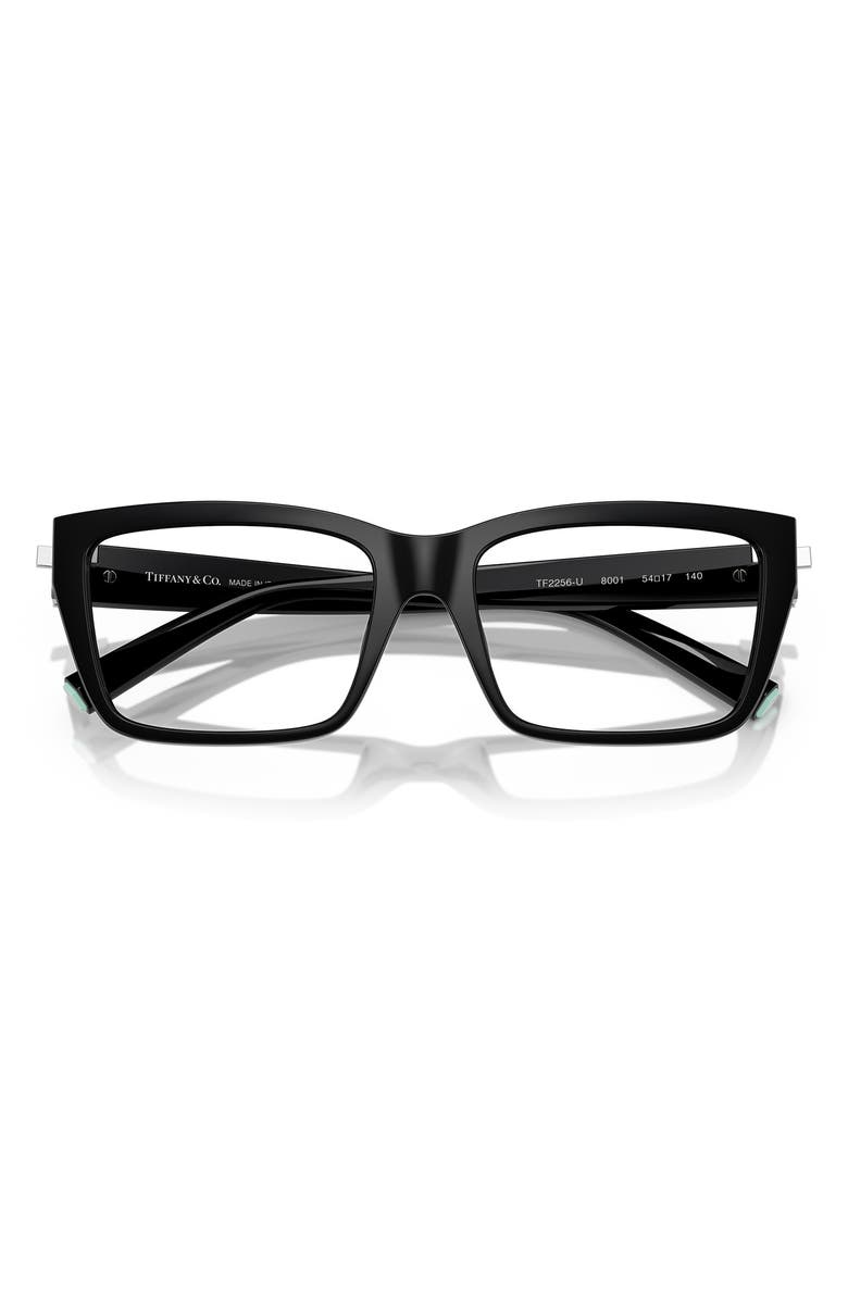 Tiffany & Co. 54mm Pillow Optical Glasses, Alternate, color, Black