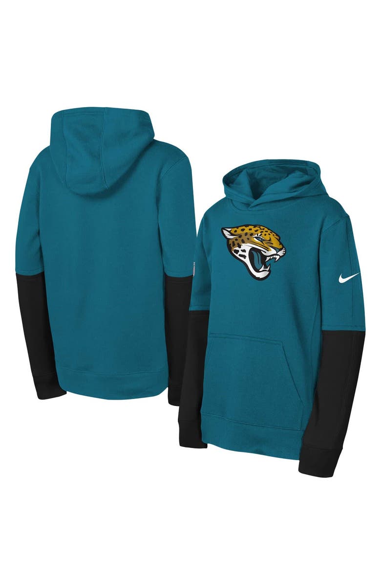 Nike Youth Nike  Teal Jacksonville Jaguars  Club Pullover Hoodie, Main, color, Teal