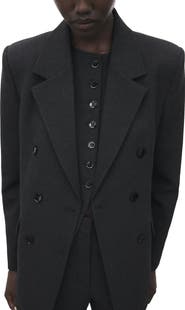 MANGO Double Breasted Suit Blazer