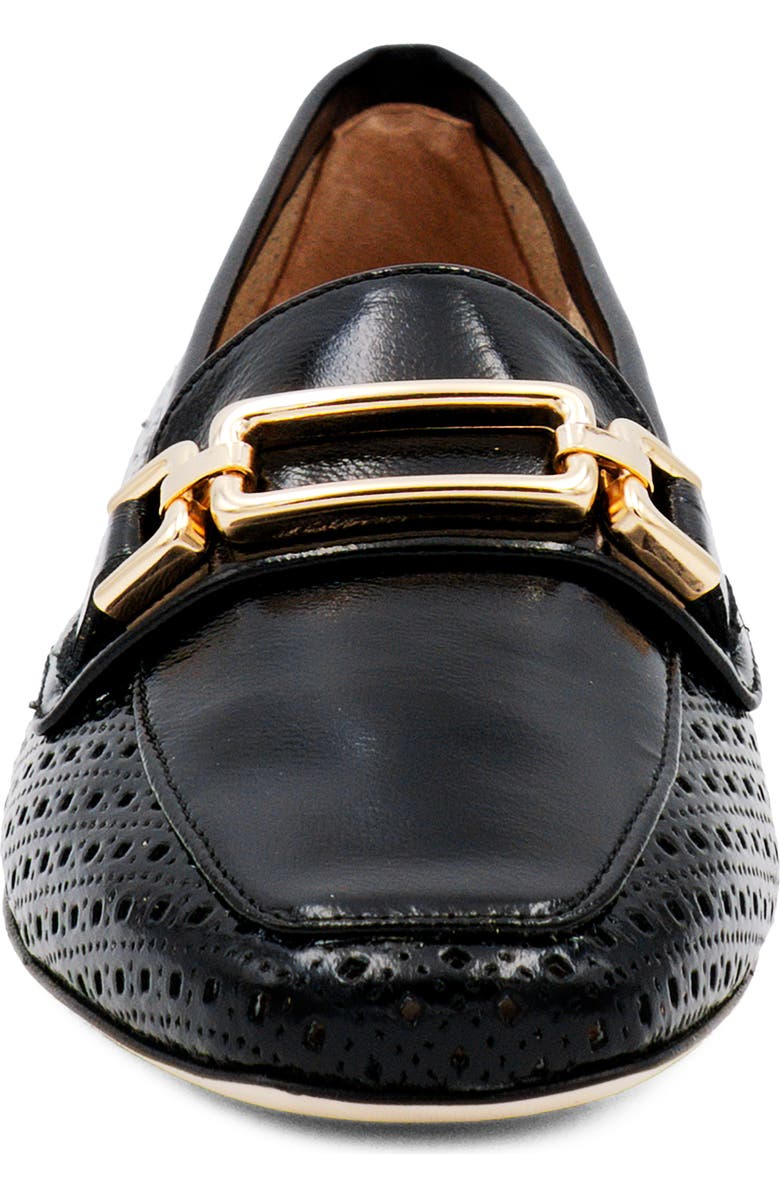 Amalfi by Rangoni Gabbanella Perforated Loafer, Alternate, color, Black Soft Paint