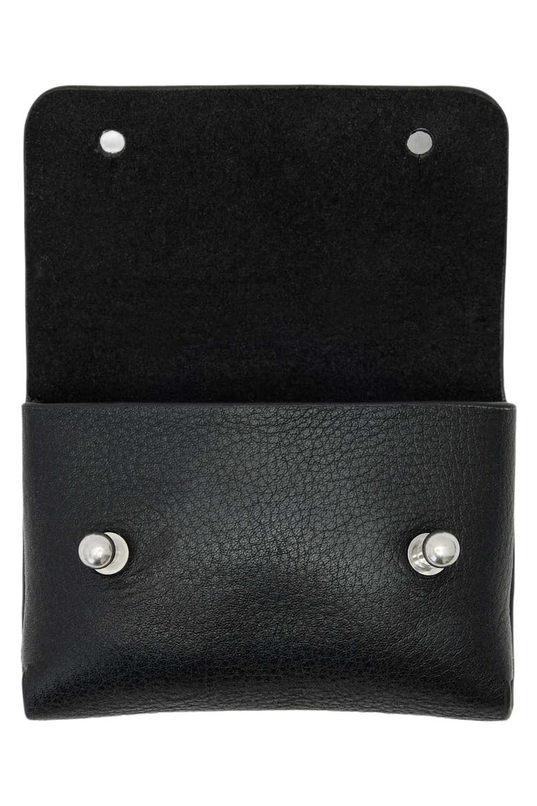 Stud Leather Card Case, Alternate, color, BLACK