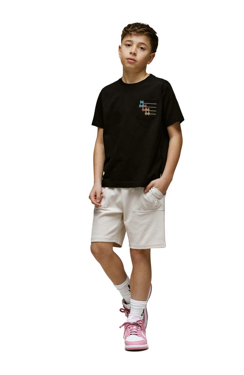 Psycho Bunny Kids' Andy Embroidered Pocket Cotton T-Shirt, Alternate, color, Black