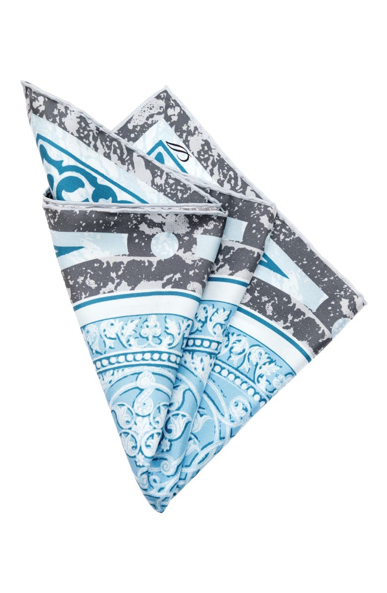 Elizabetta Noto - Silk Pocket Square for Men, Alternate, color, Blue