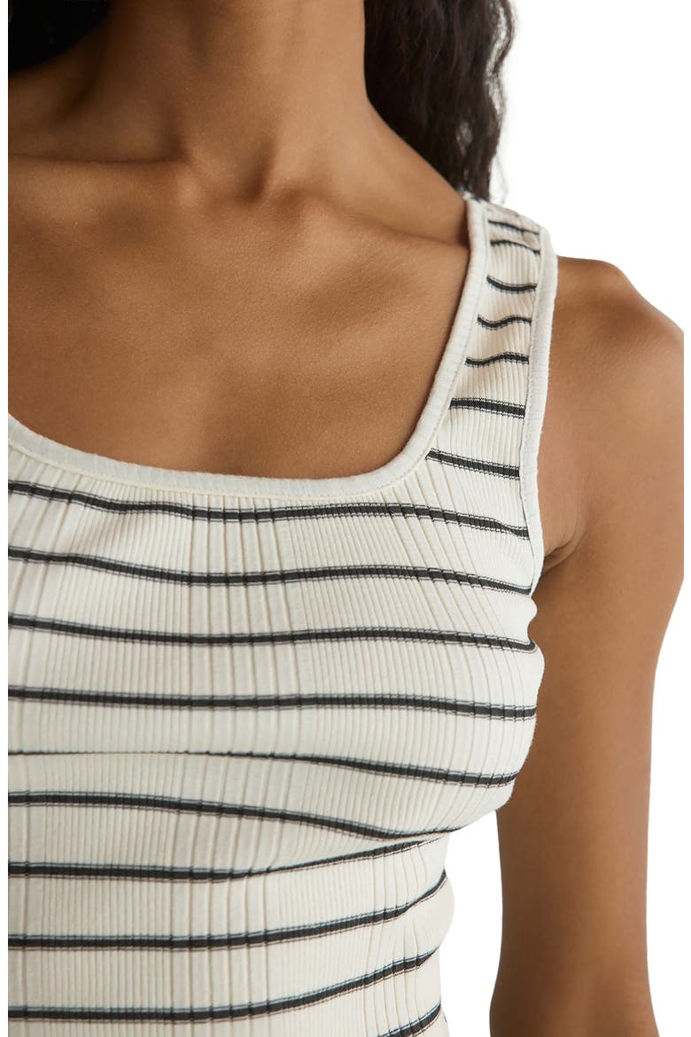 Square Neck Ribbed Tank, Alternate, color, CANNES STRIPE