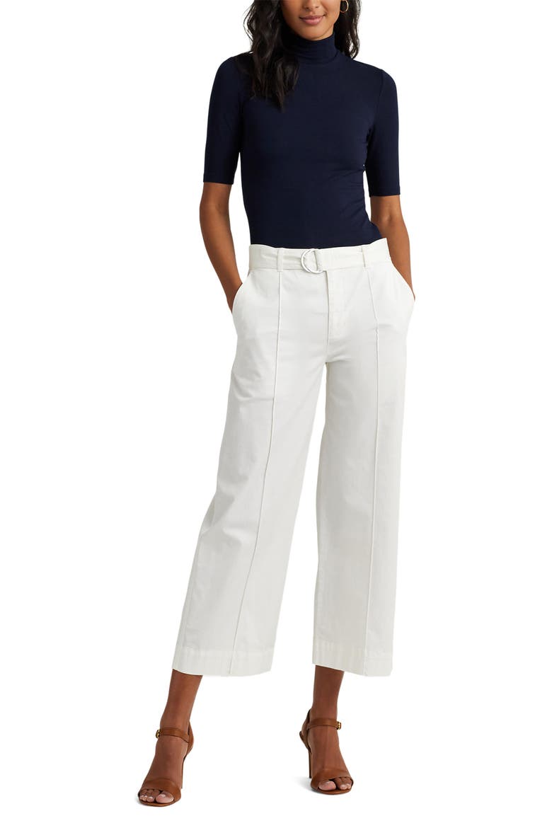 Jersey Turtleneck Top, Alternate, color, LAUREN NAVY