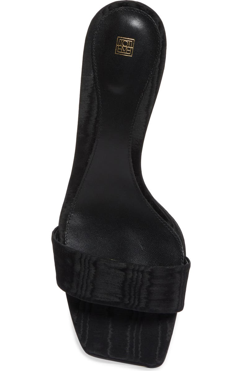TOTEME Square Toe Kitten Heel Satin Sandal, Alternate, color,