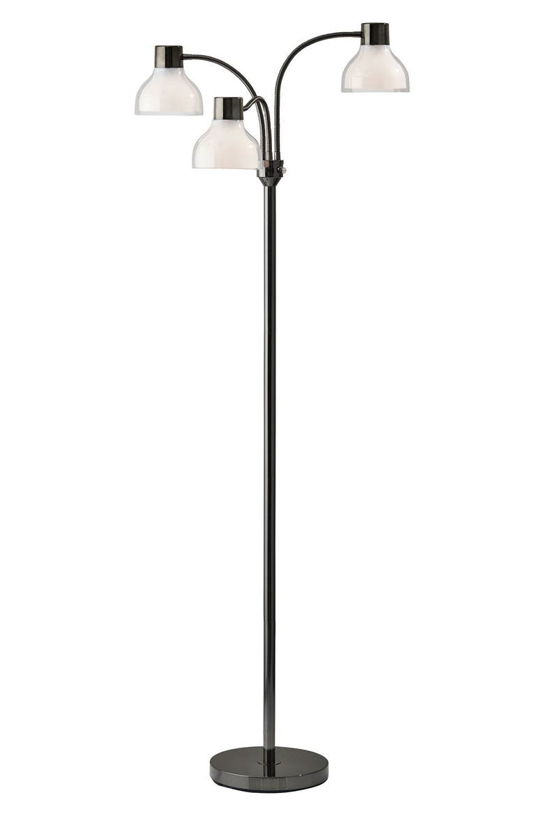 Presley 3-Arm Floor Lamp, Main, color, BLACK NICKEL