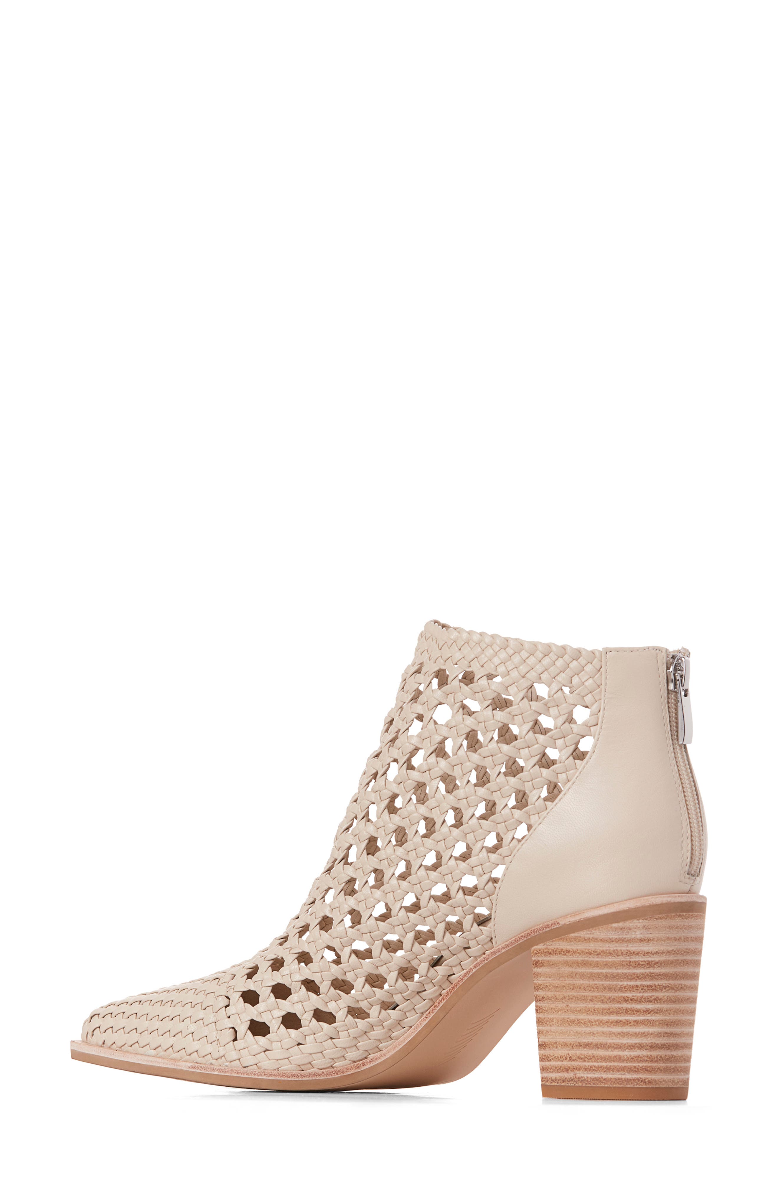 Lilah Woven Leather Bootie, Alternate, color, PANNA