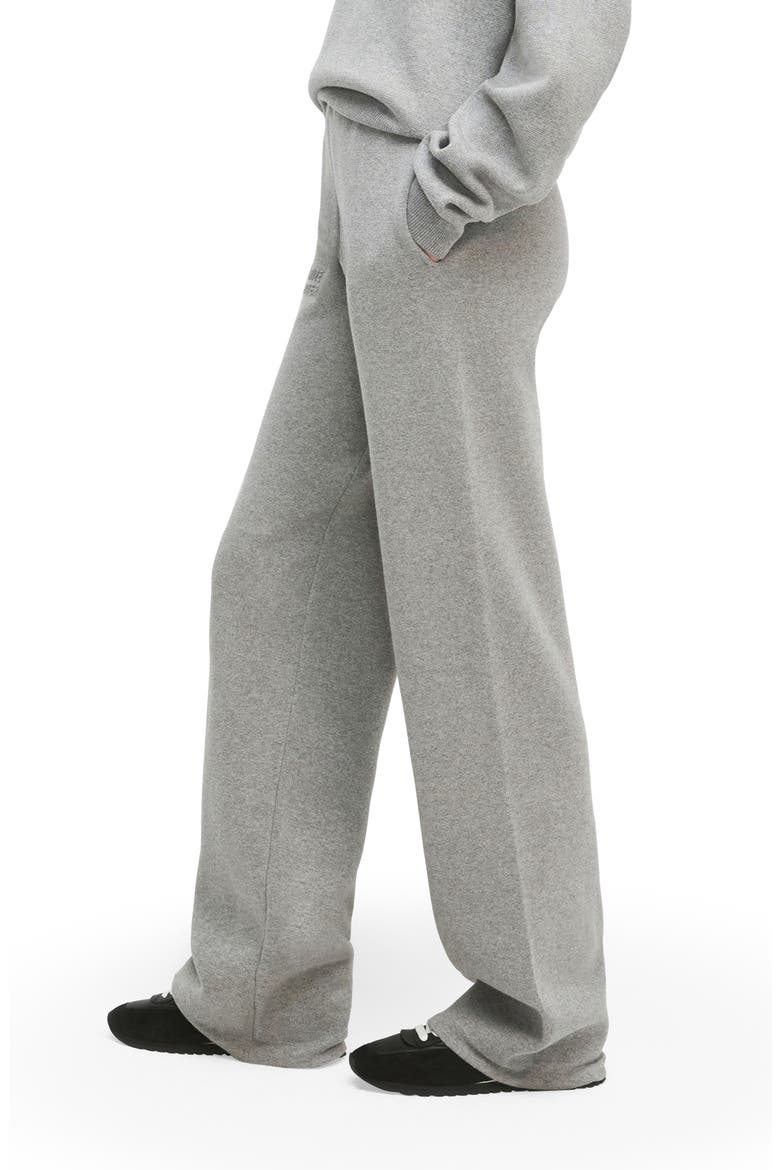 Fatigue Sisters Cotton & Cashmere Wide Leg Sweater Pants, Alternate, color, HEATHER GREY