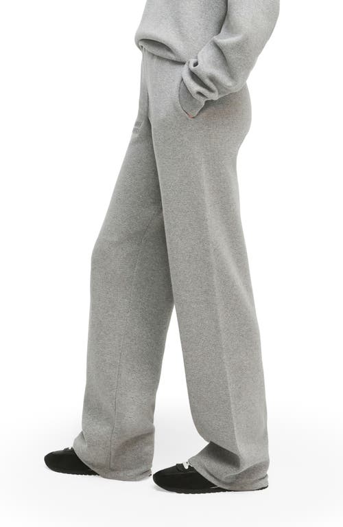 Favorite Daughter Fatigue Sisters Cotton & Cashmere Wide Leg Sweater Pants In Gray