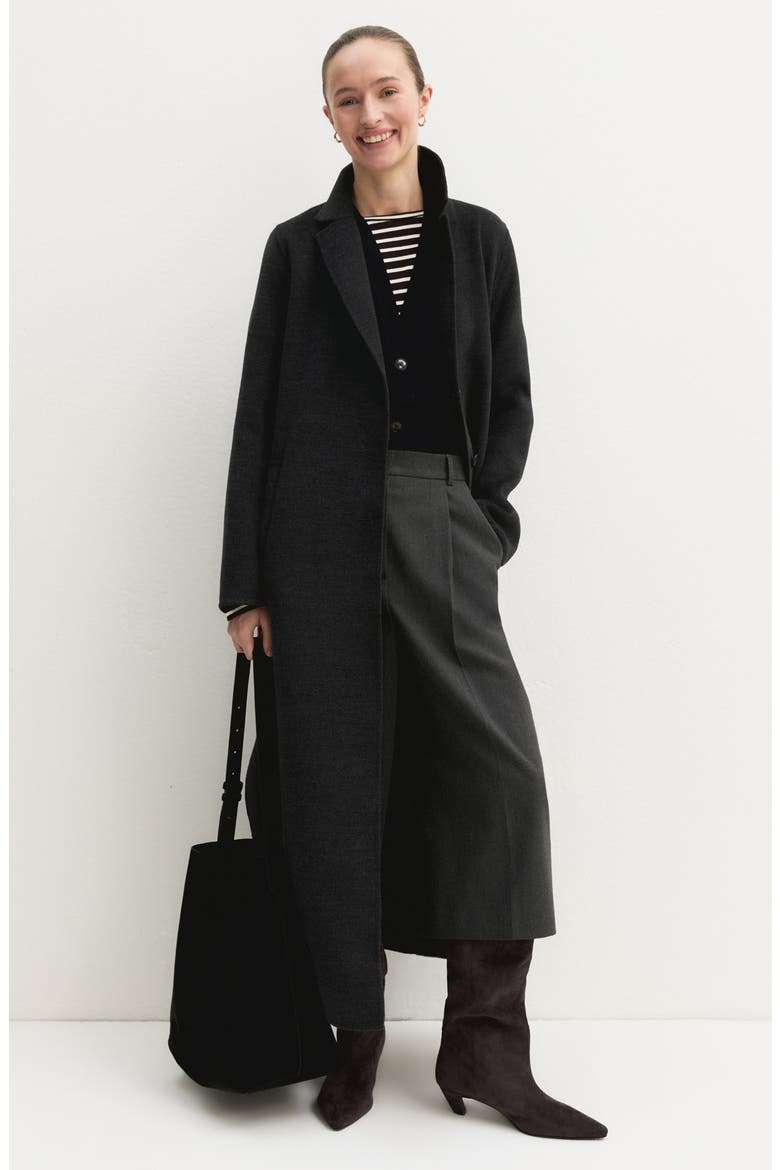 Ginnasta Pleated Wide Leg Culottes, Alternate, color, MELANGE DARK GREY