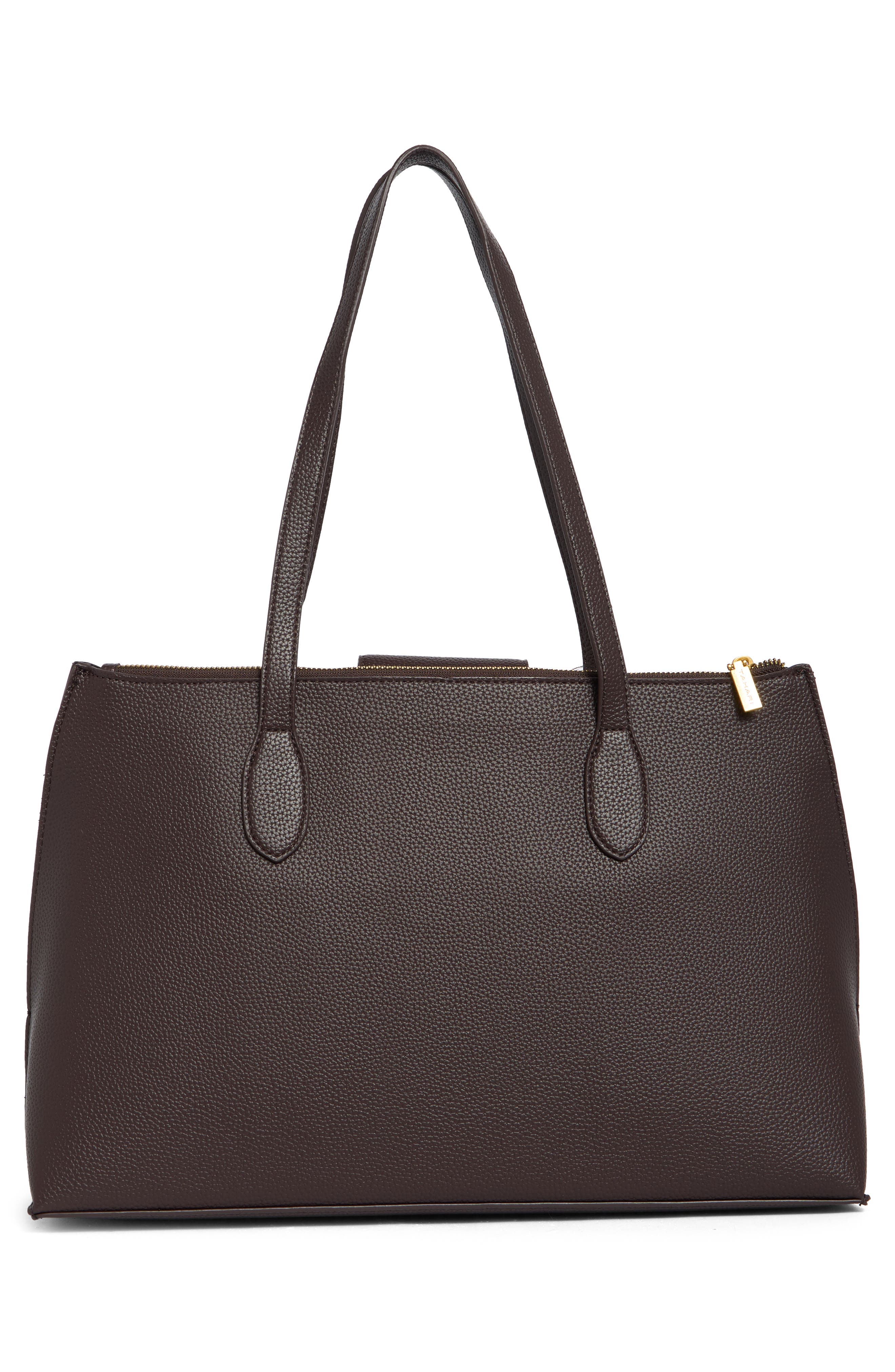 Ginny Faux Leather Tote, Alternate, color, COCOA
