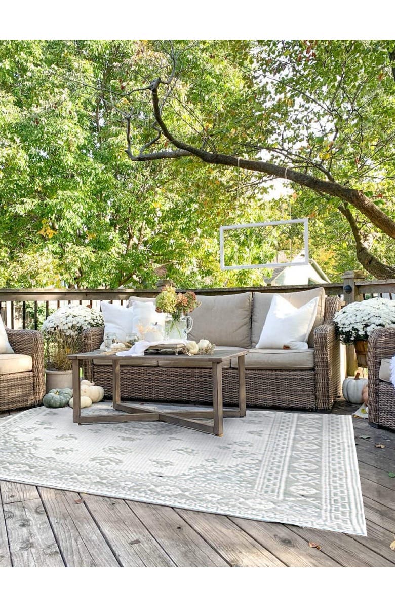 Mad Mats Floral Alabaster Rug, Alternate, color, 5'X8'