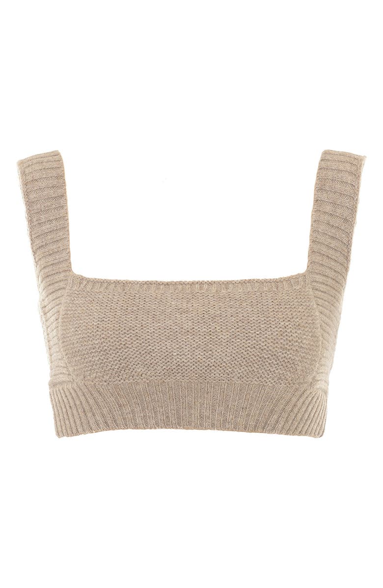 HOUSE OF CB Adhara Wool Bralette, Alternate, color, Beige Heather