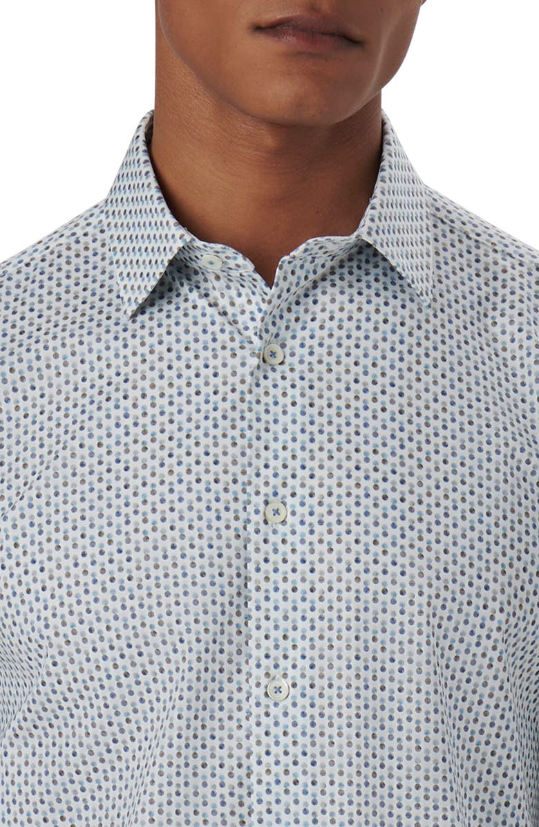 Bugatchi James OoohCotton<sup>®</sup> Double Dot Print Button-Up Shirt, Alternate, color,