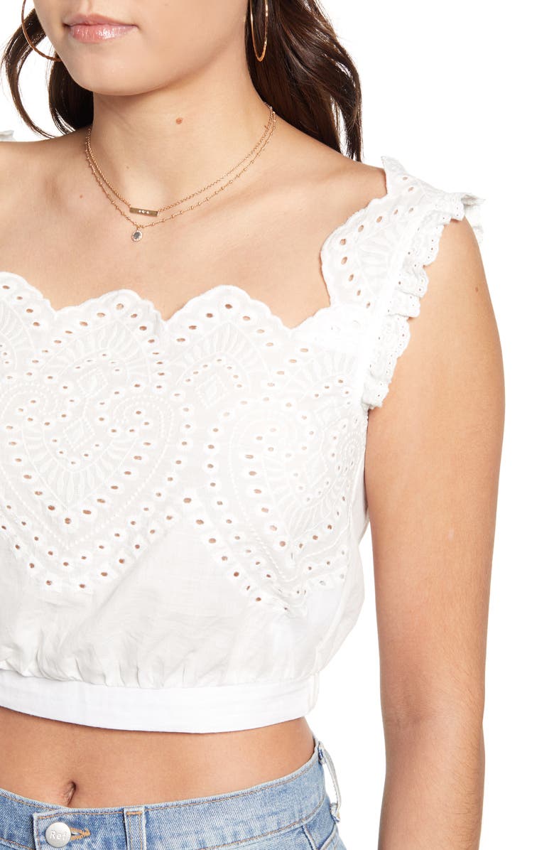 Ten Sixty Sherman Eyelet Crop Top, Alternate, color, 