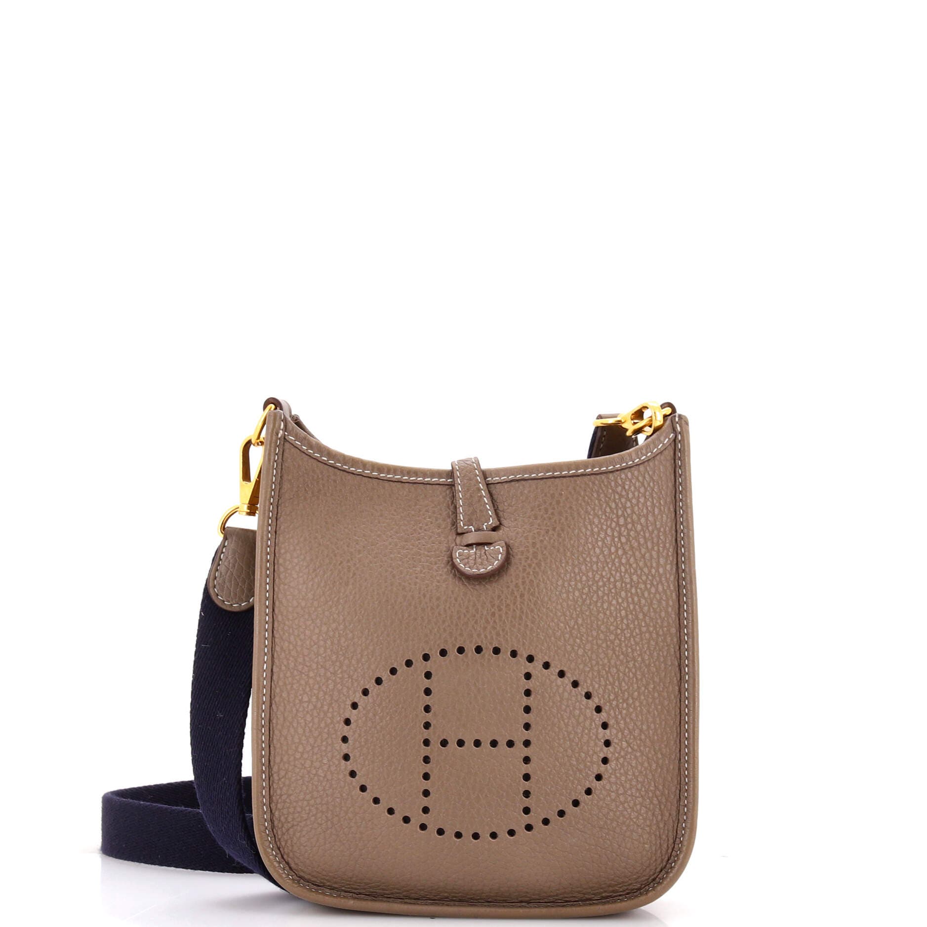 Pre-Owned Hermes Evelyne Bag Gen III Clemence TPM, Main, color, Etoupe