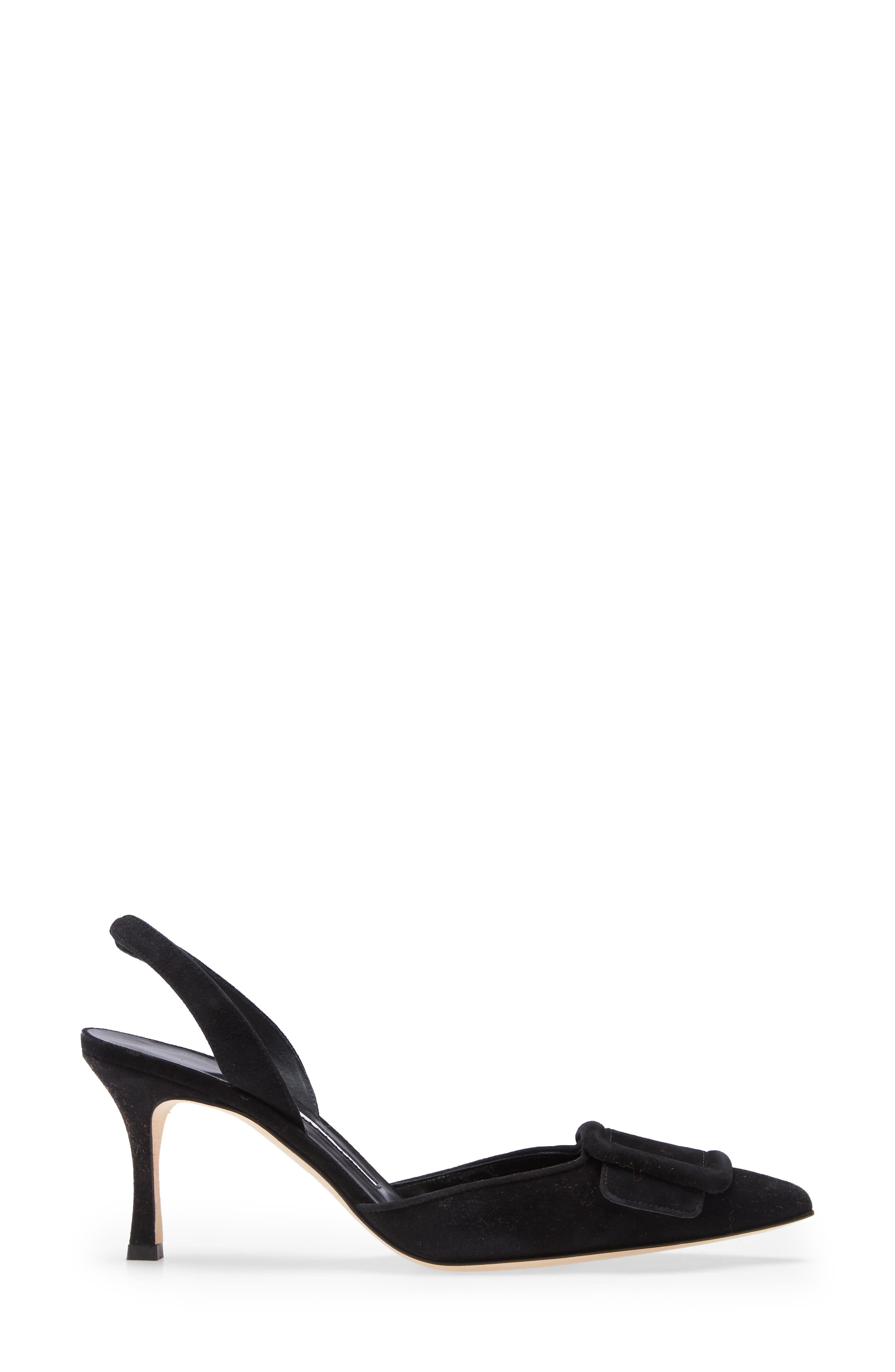 Manolo Blahnik Maysli Buckle Slingback Pointed Toe Pump, Alternate, color, 
