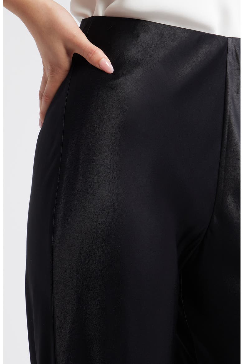Silvi Satin Pants, Alternate, color, BLACK