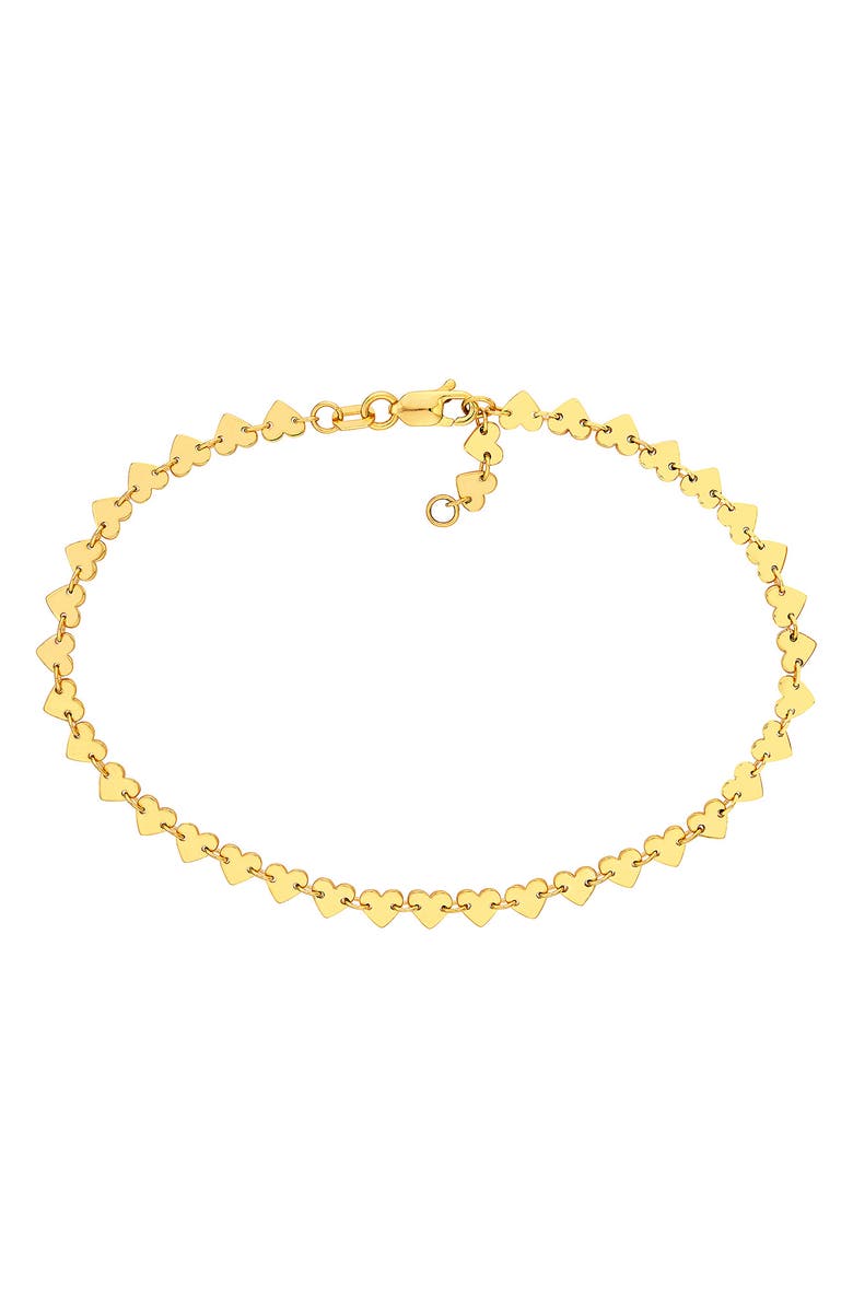 HAWLEY ST 14K Gold Heart Chain Bracelet, Main, color, 