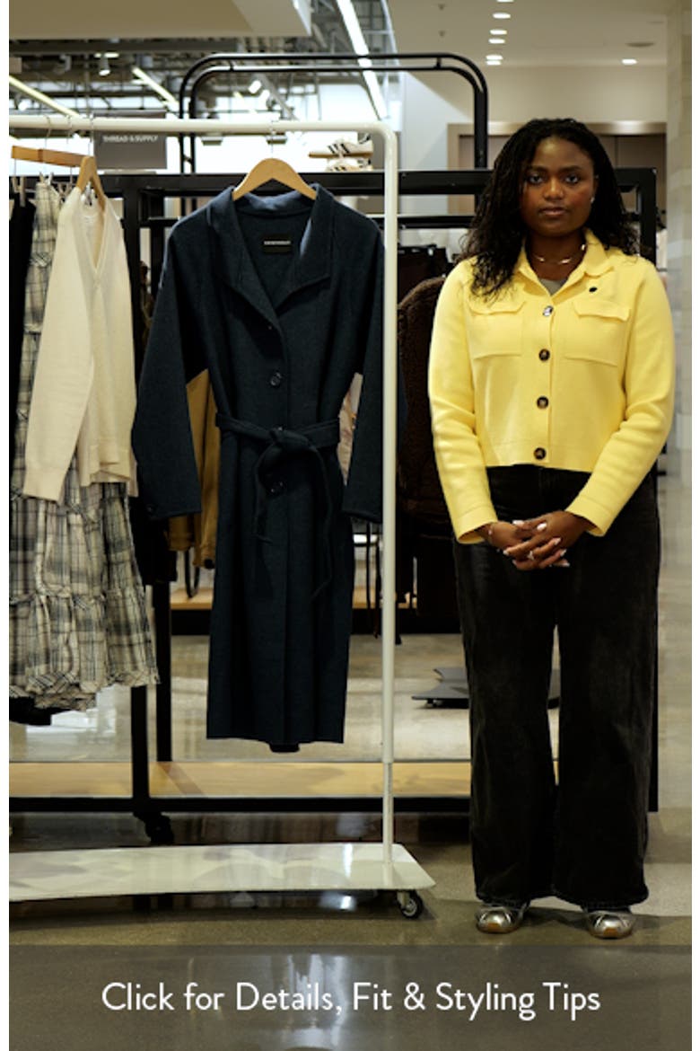 Melange Virgin Wool Long Peacoat video